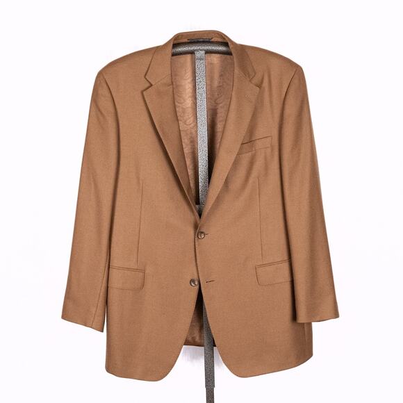 Samuelsohn Other - Samuelsohn JP Tilford Men's 100% Cashmere Blazer Sport Coat 46 Long Camel Tan